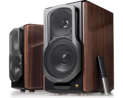 Edifier S2000MKIII bluetooth 5.0 met aptx boekenplank speakers - Walnoot