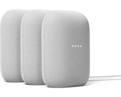 Google Nest Audio - Chalk - 3-pack