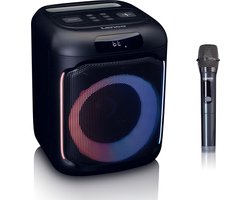 Lenco PA-100BK - Draadloze Bluetooth Party Speaker - Met Verlichting en Microfoon - Zwart