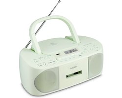 Medion E65010 - CD-cassette radio met MP3-weergave - PLL FM-radio - USB-aansluiting - CD-R/RW-compatibel - AUX-In - 2 x 3 W RMS