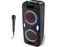 Medion Life Bluetooth Luidspreker (P61468) - Boombox - Party Speaker met Microfoon - Draadloze Box - Karaoke Set - Radio