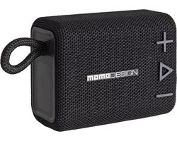 Momo Design Bluetooth Speaker - Draadloze speaker - Muziekbox Draadloos - Draagbaar - 10 m bereik - Tot 20 uur batterijduur - Vermogen 5W - Inclusief batterij en Type-C-oplaadkabel - Zwart