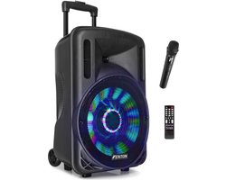 Party speaker Bluetooth - Fenton FT12LED - 700 Watt - karaoke set volwassenen - partybox speaker op accu