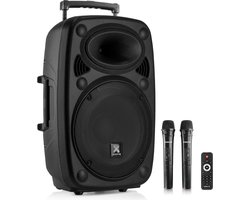 Party speaker Bluetooth - Vonyx Verve38 - 800 Watt - partybox op accu - 2 draadloze microfoons