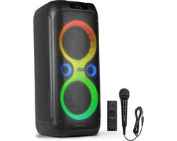 Partybox - Fenton Core160 - Bluetooth speaker met lichteffecten - Met microfoon en oplaadbare accu