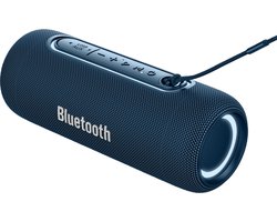 Phreeze Bluetooth Speaker Draadloos - Extra Bass - RGB Verlichting - Speakerbox - Spat Waterdicht - Blauw