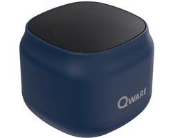 Qware - Draadloze Speaker - 5W - Draadloos- Bluetooth 5.1 - Muziek Box - Splash Proof - Knoppen - USB-C - 4h luisteren op 50% - Blauw