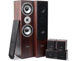 Surround set home cinema 5.0 - Fenton 1150 Watt - Complete set met 5 speakers - Walnoot