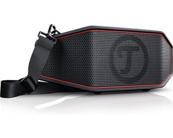 Teufel ROCKSTER CROSS - Krachtige in- & outdoor bluetooth speaker, spatwaterdicht met IPX5, draagriem, , zwart