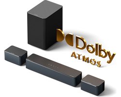 Ultimea Poseidon D60 Soundbar Subwoofer Speaker Kit, Dolby Atmos 5.1, Regelbaar Surround Level, Meerdere Modi