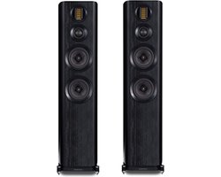 Wharfedale EVO 4.4 - Vloerstaande luidspreker - Diepe bassen - AMT tweeter – Zwart (per paar - 2 stuks)