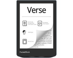 Verse - E reader - E-Ink Carta HD - 6inch - 8GB - 758 × 1024 - Wifi - Touchscreen - Smartlight - ondersteuning 25 formaten - 182g - 42 Taalcombinaties -