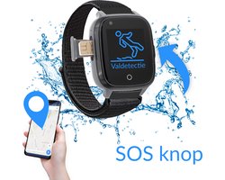 KUUS. S2 Senioren Alarm Horloge Ouderen met Valdetectie - Personenalarmering met SOS knop Alarmknop - GPS - Valdetectie en Hartslagmeter voor Ouderen| Inclusief simkaart met max €15 gratis beltegoed. | NoodHulpKnop ouderen | Klittenband horlogebandje