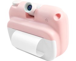 DrPhone PIX11 Speelgoed Digitale Print Camera Voor Kinderen - Foto/Video - Full HD - 3.5 inch - Thermisch Fotopapier - Print Automatisch zwart en wit - Roze/wit