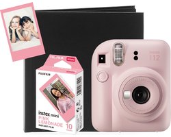 Fujifilm instax mini 12 baby bundel - Instant camera + 1x10 stuks film (pink lemonade) & photo album - Blossom Pink