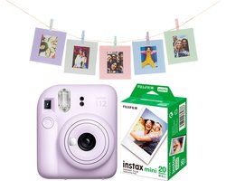 Fujifilm instax Mini 12 Bundel - Instant camera + 2 x 10 stuks film & fotokaarten - Lilac Purple