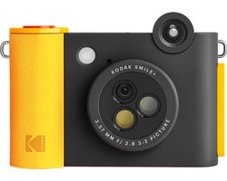 Kodak - Smile+ Camera - Zwart - Instant Camera met effectveranderende lens, 2 x 3 inch ZINK-fotoprints met zelfklevende achterkant, compatibel met iOS- en Android-apparaten