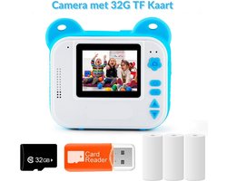 ReTrend Instant Digitale Kindercamera - Kan Video's maken - Blauw - 2 Inch - 1080P HD