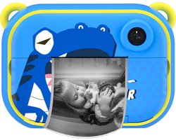 TechKidz, Kids Wifi Camera met Instant Print Zoo Family Dinosaurus, Blauw