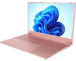 15.6 " Rose Laptop - Intel Celeron N5095 - Notebook - Gamer - 16 Gb - Ram 128 Ssd - Kantoor - Studie - Pc -Computer - Windows 11 - 1920*1080 Resolutie Laptop