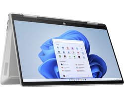 HP Pavilion x360 14-ek0474nd Intel® Core™ i3 i3-1215U Hybride (2-in-1) 35,6 cm (14") Touchscreen Full HD 8 GB DDR4-SDRAM 256 GB SSD Wi-Fi 5 (802.11ac) Windows 11 Home in S mode Zilver