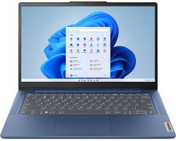 Lenovo IdeaPad Slim 3 14AMN8 AMD Ryzen™ 3 7320U Laptop 35,6 cm (14") Full HD 8 GB LPDDR5-SDRAM 512 GB SSD Wi-Fi 6 (802.11ax) Windows 11 Home Blauw