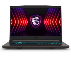 MSI Thin 15 B12UC-1255NL Intel® Core™ i5 i5-12450H Laptop 39,6 cm (15.6") Full HD 16 GB DDR4-SDRAM 512 GB SSD NVIDIA GeForce RTX 3050 Wi-Fi 6E (802.11ax) Windows 11 Home Zwart