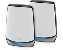 NETGEAR Orbi RBK862S - Mesh WiFi - AX6000 - Tri-Band - 2-Pack - Wit