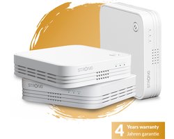 STRONG - WiFi Mesh Kit - Atria 1200 Mbps - Tot 450 m² extra WiFi-dekking - Compatibel met alle standaardboxen & routers - Dual Band 2,4 GHz + 5 GHz - 3 Ethernetpoorten - Wit - 4 jaar garantie