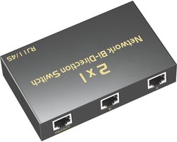 2 poorten netwerk Switch schakelaar, RS232 RJ45-netwerk box schakelkast Computer Intranet Ethernet- netwerk splitter adapter