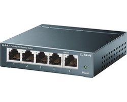 5-Port Gigabit Ethernet Switch - Desk/Wall Mount, Metal Housing