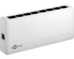 8-poort Gigabit Switch - 10/100/1000 - Wit