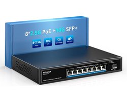 8 Port - 2.5G PoE Switch - Unmanaged - 120W PoE + 10G SFP Uplink