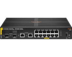 Aruba 6100 12G Class4 PoE 2G/2SFP+ 139W Managed L3 Gigabit Ethernet (10/100/1000) Power over Ethernet (PoE) 1U Zwart