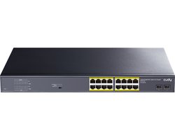 Cudy 16-poorts Gigabit PoE+ switch met 2 Gigabit SFP-poorten