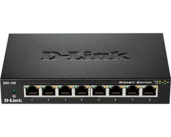 D-Link DGS-108 - Netwerkswitch - Unmanaged - 8 Poorten