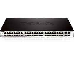 D-Link Switch - 52 Poorten - Managed - Gigabit Smart+ incl. 4 SFP Poorten