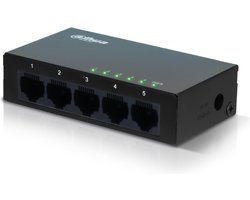 Dahua Ethernet Switch - 5 Poorten - Unmanaged - 5 x 10 / 100 / 1000 Mbps - Internet - Netwerk splitter - PFS3005-5GT