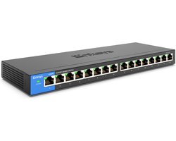 Linksys LGS116 - Netwerk Switch - Unmanaged - 1000 Mbps - 16 Poorten