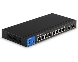 Linksys LGS310MPC - Netwerk Switch - Gigabit - Managed - 8 Poorten - PoE+ - Zwart