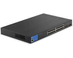 Linksys LGS328PC - Netwerk Switch - Managed - 24 Poorten - PoE+ - Zwart