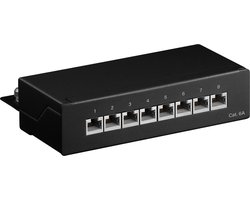 LogiLink NP0018B - Netwerkswitch - Patch Panel 1U - 8 Poorten - Zwart