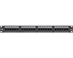 Logon Patchpanel 1U Cat6 Unshielded 24 Ports - Black - Krone