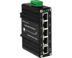 Mini industriële ethernet switch 5 poorten 10/100/1000 Gigabit