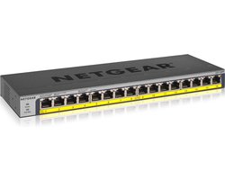 NETGEAR GS116PP - Netwerkswitch - Unmanaged - PoE+ - 16-Poorten