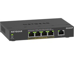 NETGEAR GS305P - Netwerkswitch - Unmanaged - PoE+ - 5 Poorten