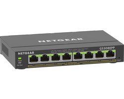 NETGEAR GS308EPP - Netwerk Switch - Smart Managed Plus - 8 Poorten