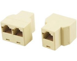 Netwerk / Ethernet Kabel Splitter Gold-plated - Supersnelle Verdeler Connector / Adapter Voor UTP / FTP / RJ45 / ISDN / LAN