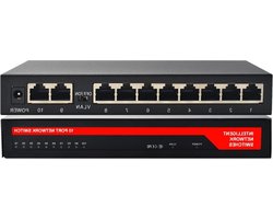 Netwerk Switch - 10 Aansluiting - Internet Splitter - Ethernet - Voor Internetkabel - 100/1000 Mbps