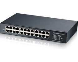 Netwerk Switch - 24 Poorten - Zonder Ventilator - VLAN - IGMP - QoS - Internet Splitter - Ethernet - Voor Internetkabel